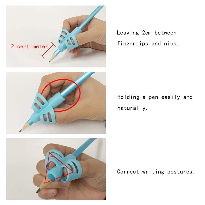 KOABBIT Pencil gripper kids/toddler handwriting aid tools for beginners,Pencil Holder for preschooler 2-4 Years learning to Write for Children's Training Pen Holding Posture Correction Tools(3 PACK) - Image 5